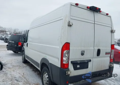 2018 Ram Promaster 2500 High Roof 136 Wb z USA, uszkodzony, nr VIN 3C6TRVCG1JE154760